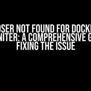 Composer Not Found for Docker and CodeIgniter: A Comprehensive Guide to Fixing the Issue