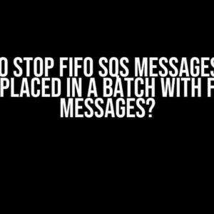 How to Stop FIFO SQS Messages from being placed in a Batch with Failing Messages?