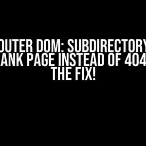 React Router DOM: Subdirectory Routes Show Blank Page Instead of 404? Here’s the Fix!